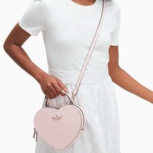Kate Spade Pink Heart-Shaped Crossbody Bag New !